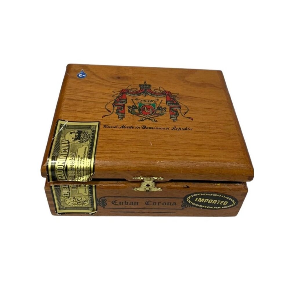 Arturo Fuente Wooden Cigar Box Hinged Clasp Stickers